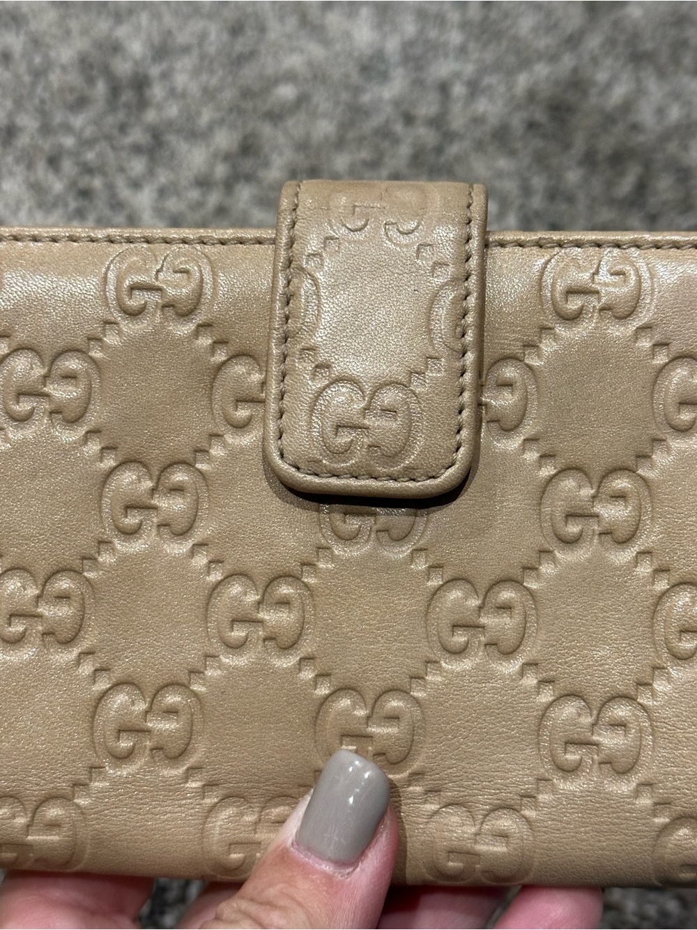 Gucci Metallic Tan GG Embossed Continental Wallet - Picture 9 of 12